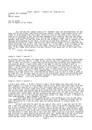 FLOWERS FOR ALGERNON By Daniel Keyes BANTAM BOOKS